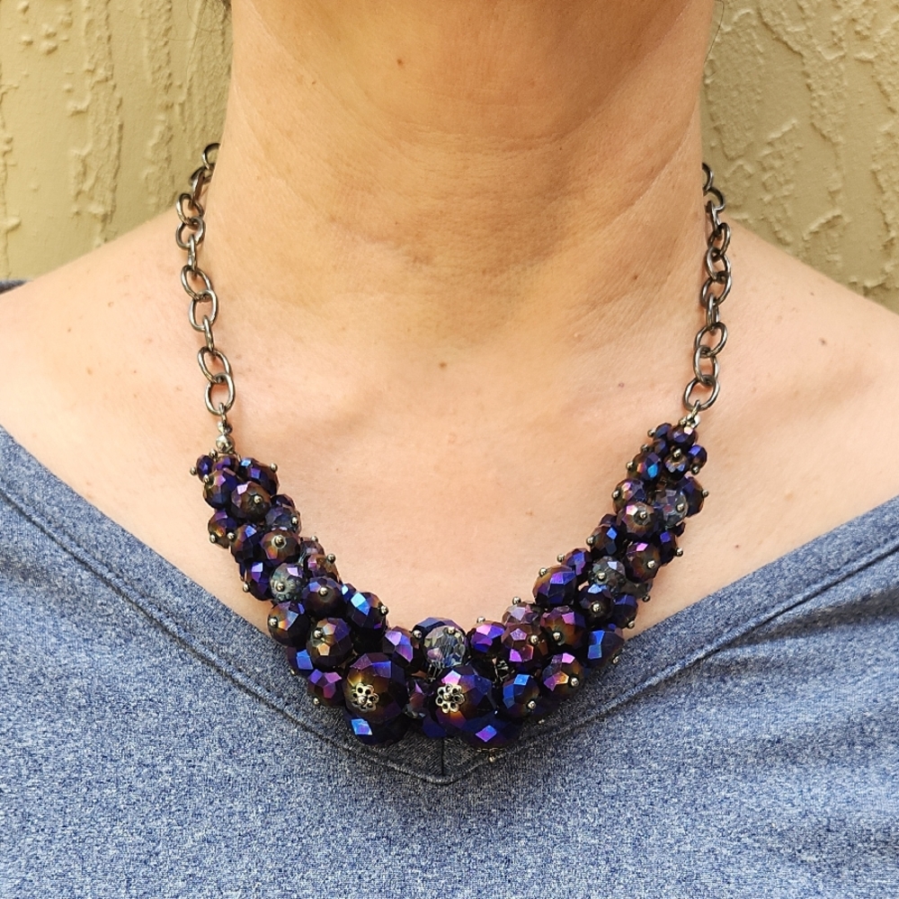 Grape Cluster Glass Necklace Simply Vera Wang